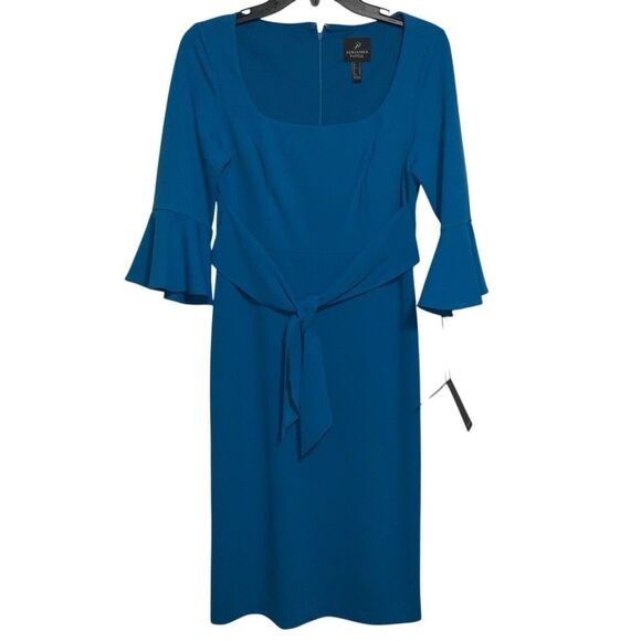 Adrianna Papell Blue Bell Sleeve Tie Front Dress size 4 NWT - Picture 2 of 6